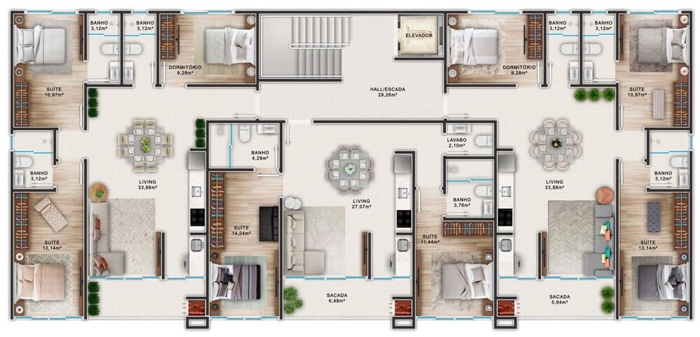 Cobertura, 3 quartos, 98 m² - Foto 8