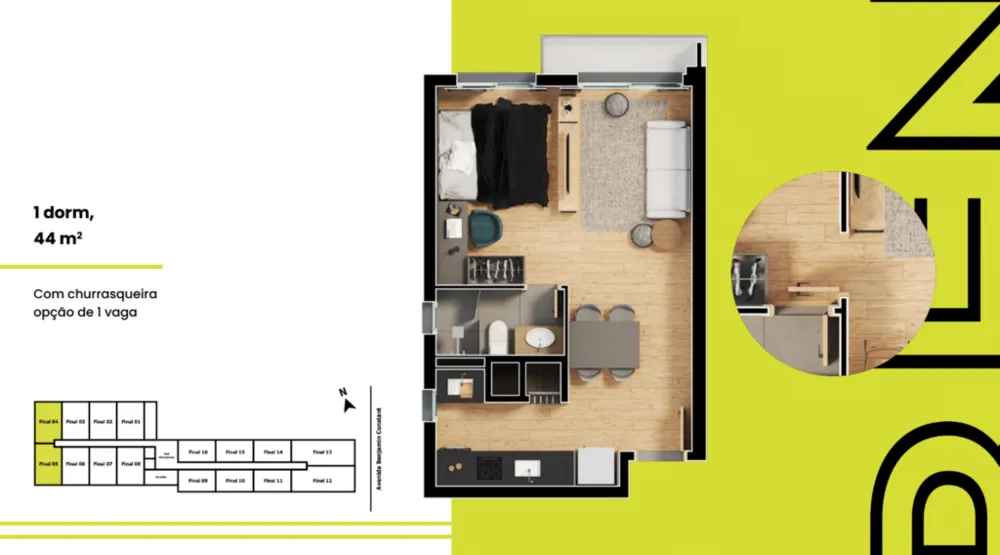 Apartamento, 1 quarto, 40 m² - Foto 12
