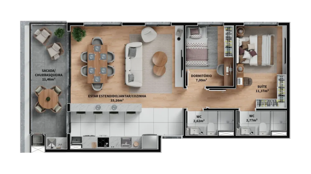 Apartamento, 3 quartos, 74 m² - Foto 9