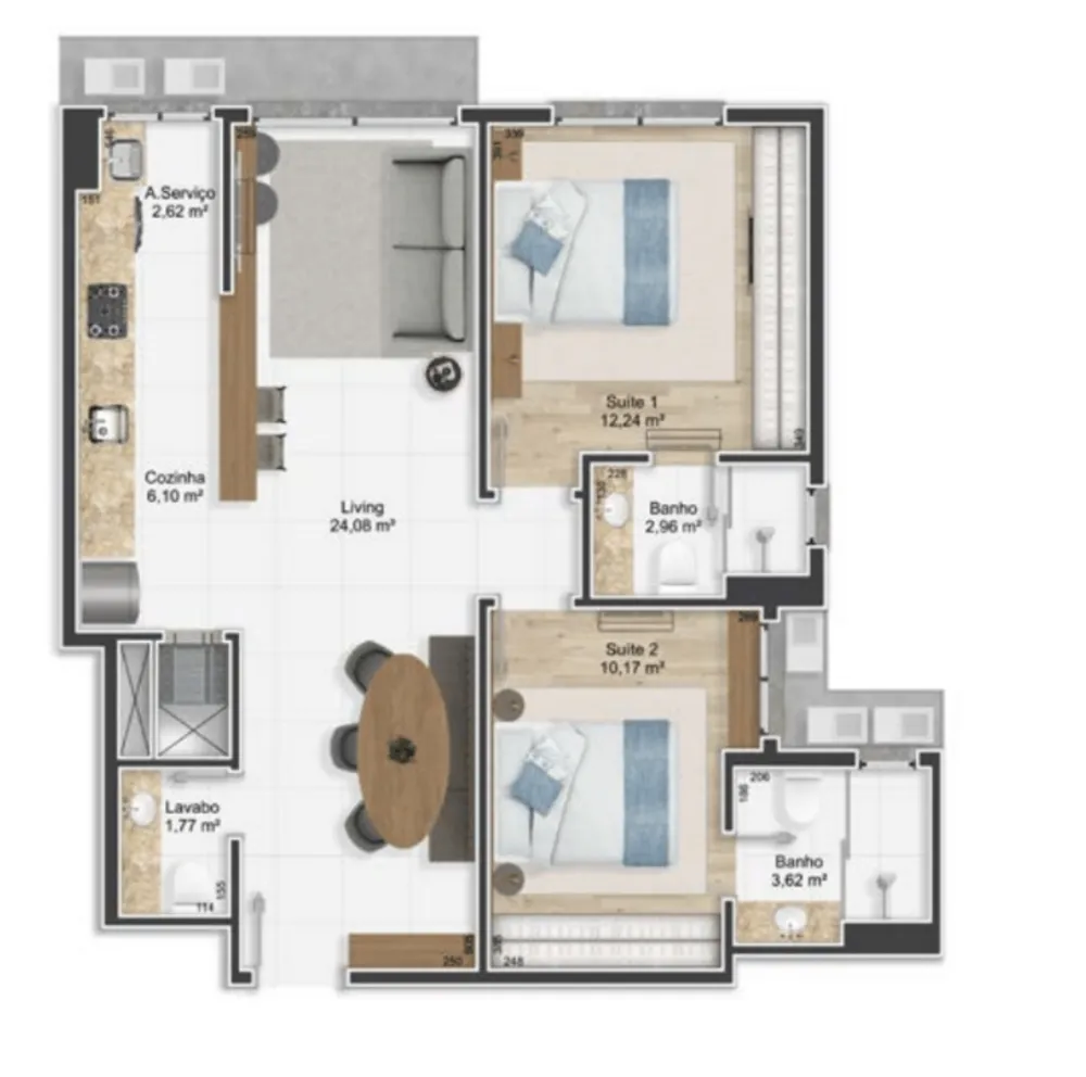 Apartamento, 2 quartos, 63 m² - Foto 16