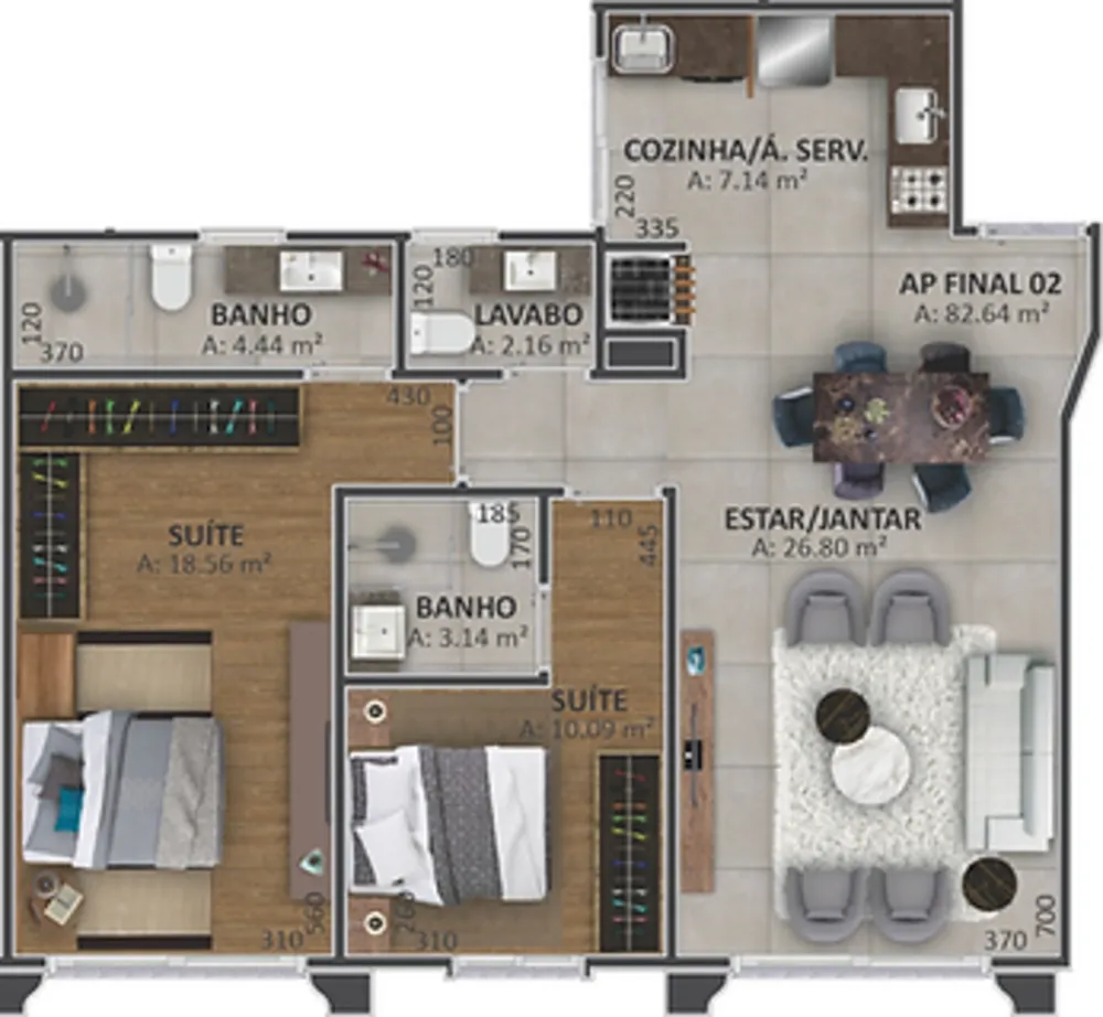 Apartamento, 2 quartos, 123 m² - Foto 7