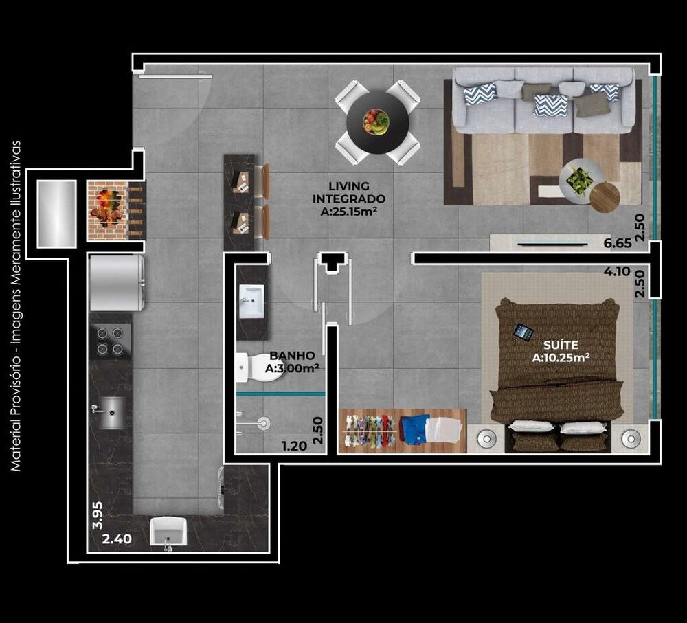 Apartamento, 1 quarto, 35 m² - Foto 9