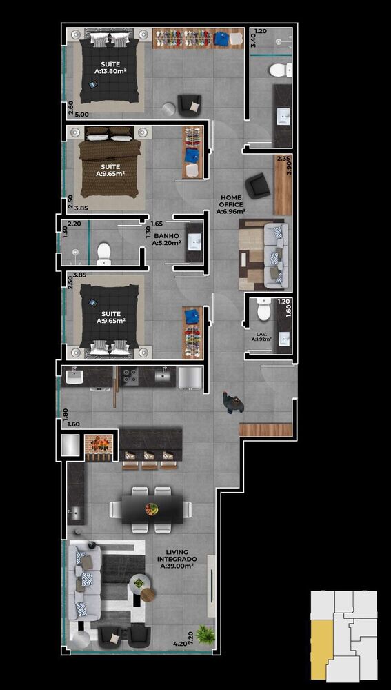 Apartamento, 1 quarto, 35 m² - Foto 20