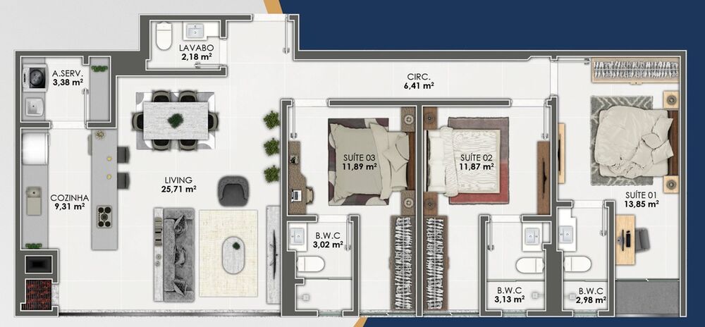 Apartamento, 3 quartos, 114 m² - Foto 17