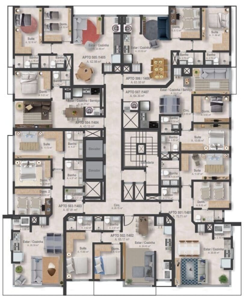 Apartamento à venda com 3 quartos, 87m² - Foto 7