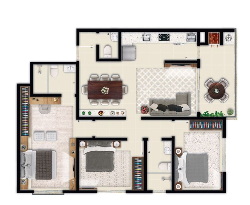 Apartamento, 3 quartos, 88 m² - Foto 4