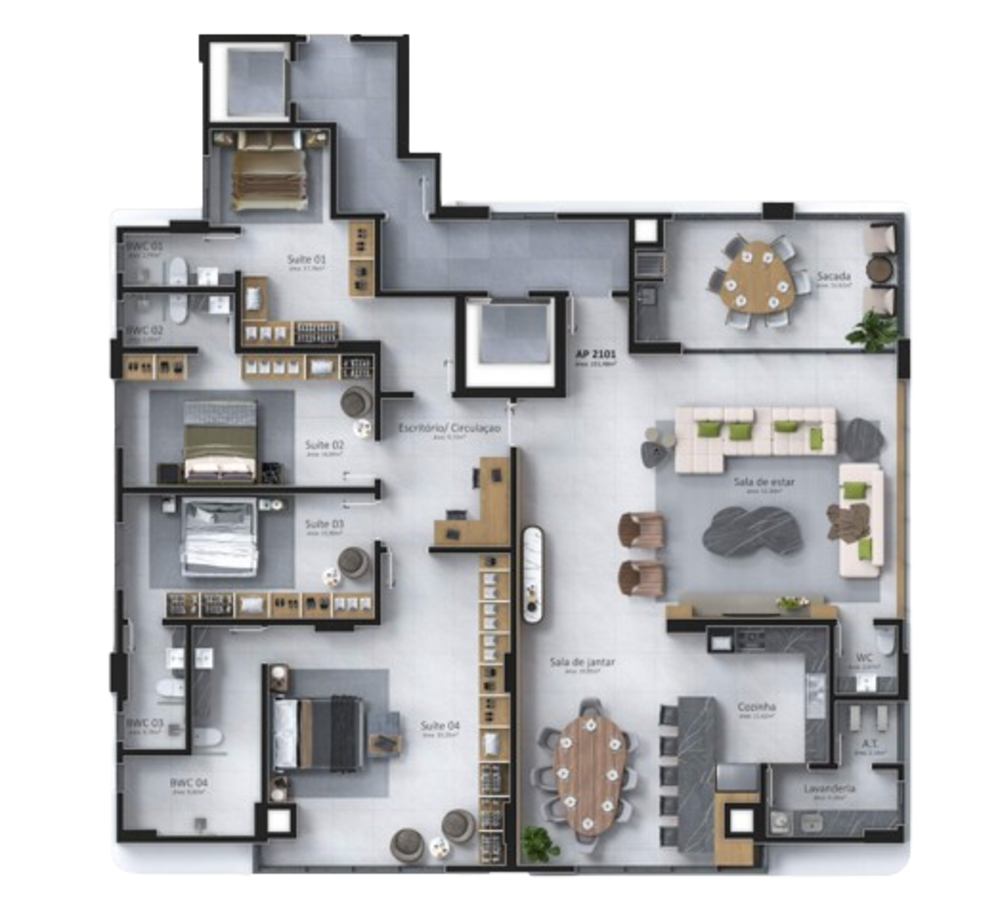 Cobertura à venda com 4 quartos, 252m² - Foto 4