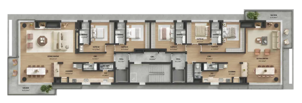 Apartamento, 3 quartos, 153 m² - Foto 7