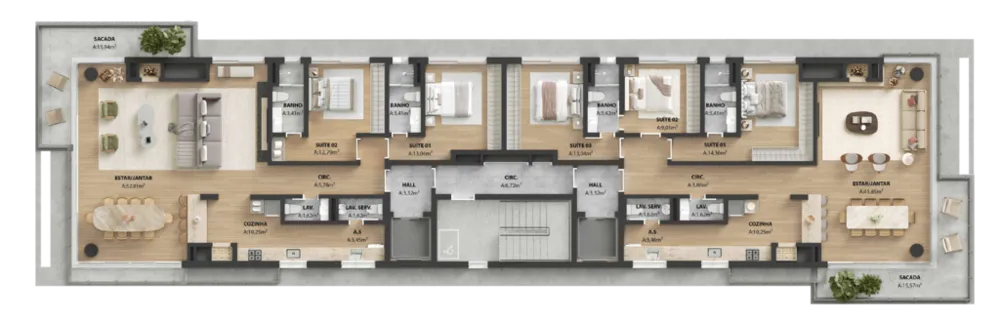 Apartamento, 3 quartos, 153 m² - Foto 8