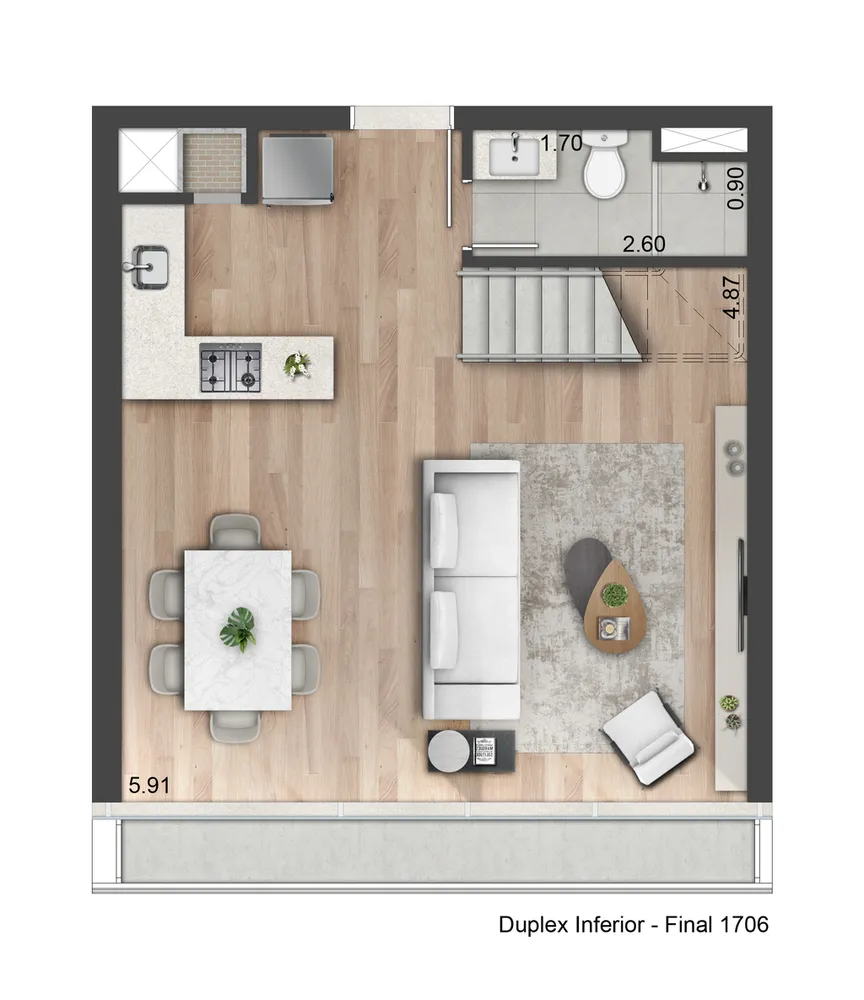 Apartamento, 1 quarto, 55 m² - Foto 8