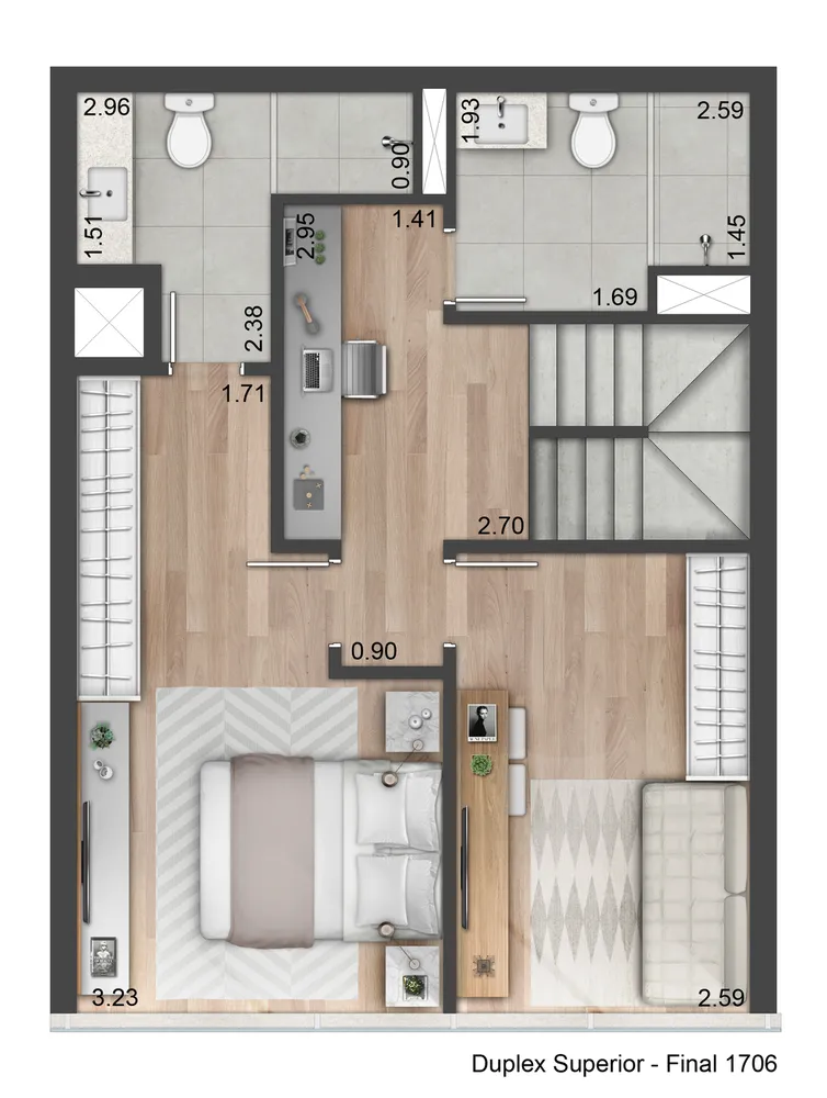Apartamento, 1 quarto, 55 m² - Foto 9