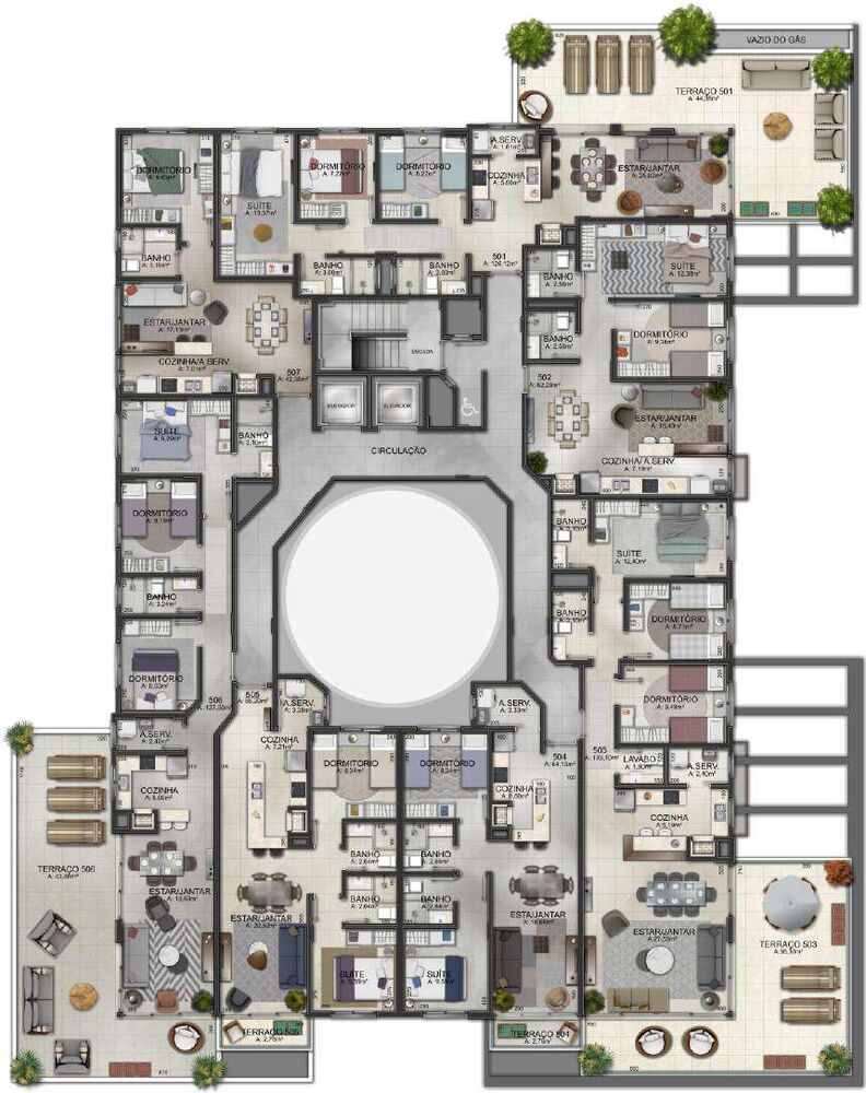 Apartamento à venda com 1 quarto, 60m² - Foto 6