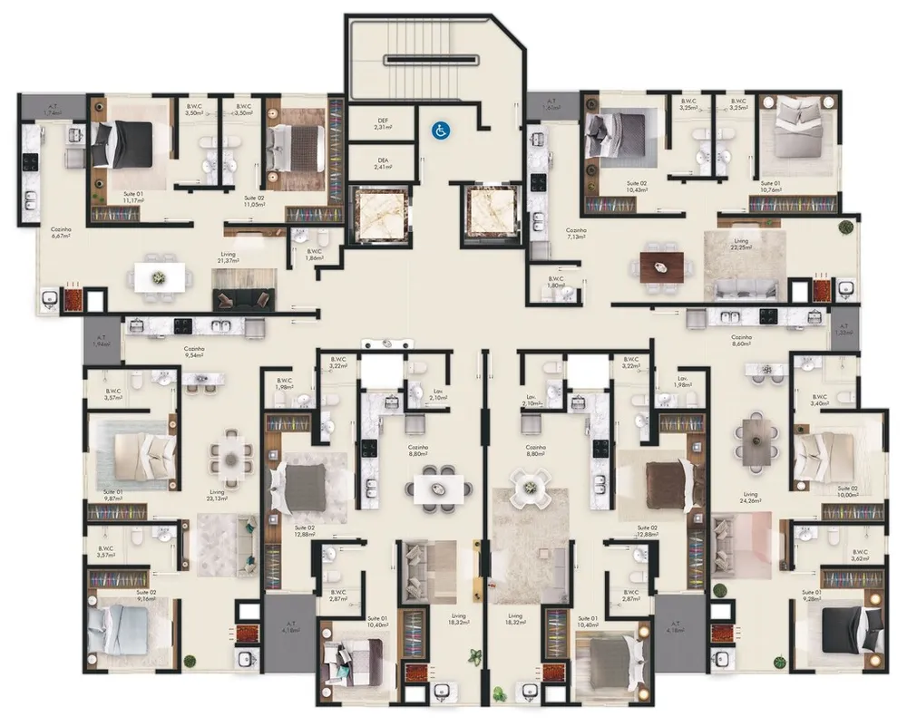 Apartamento, 2 quartos, 69 m² - Foto 1