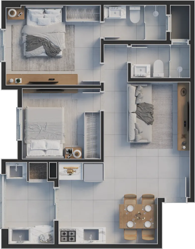 Apartamento, 2 quartos, 59 m² - Foto 11