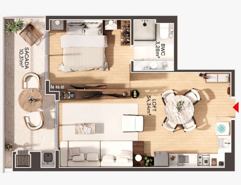 Apartamento à venda com 1 quarto, 50m² - Foto 9