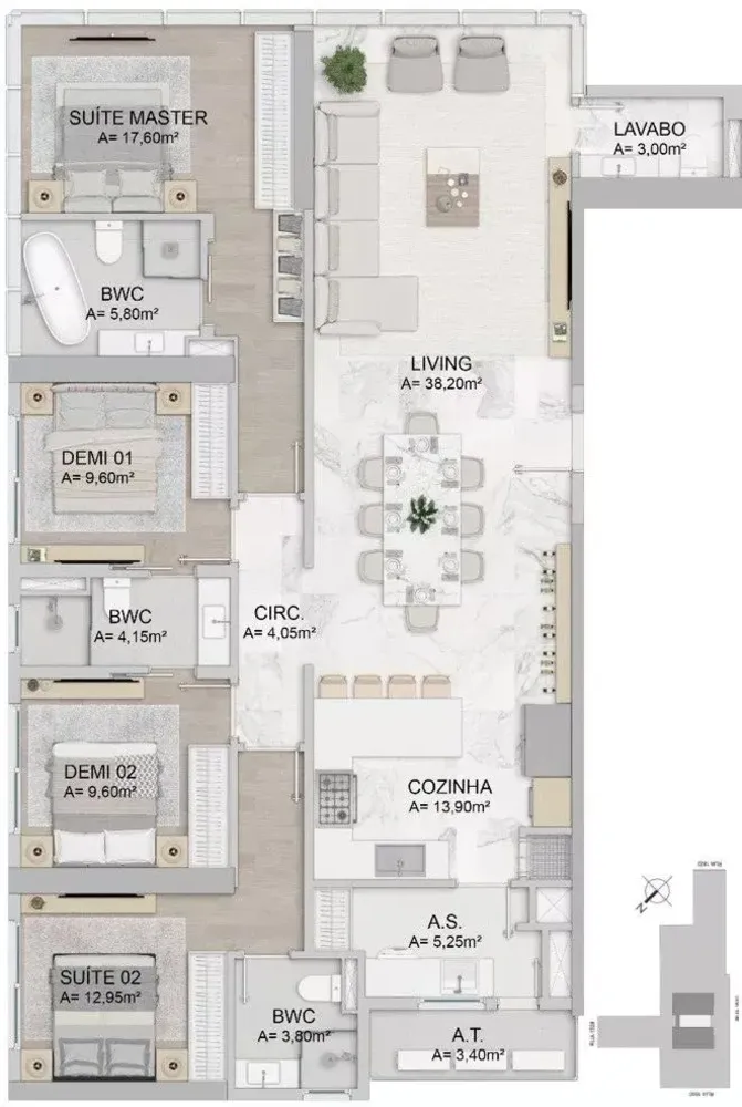 Apartamento, 4 quartos, 152 m² - Foto 12