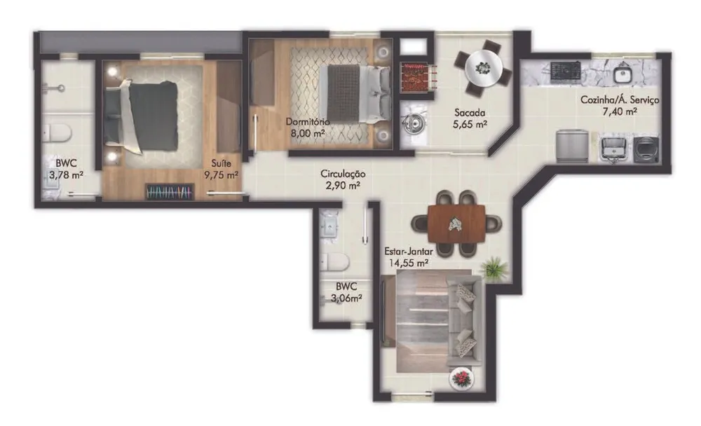 Apartamento, 2 quartos, 63 m² - Foto 7