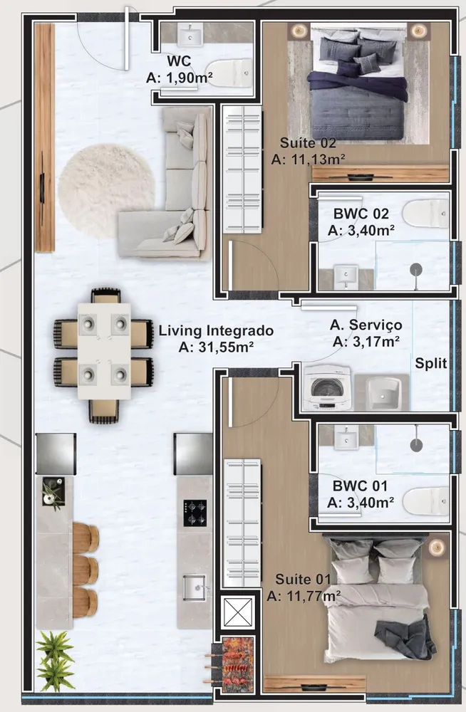 Apartamento, 3 quartos, 109 m² - Foto 7