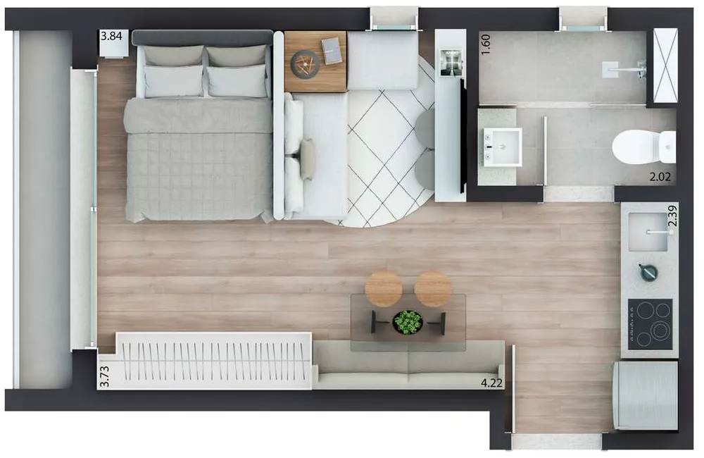 Apartamento, 1 quarto, 46 m² - Foto 6