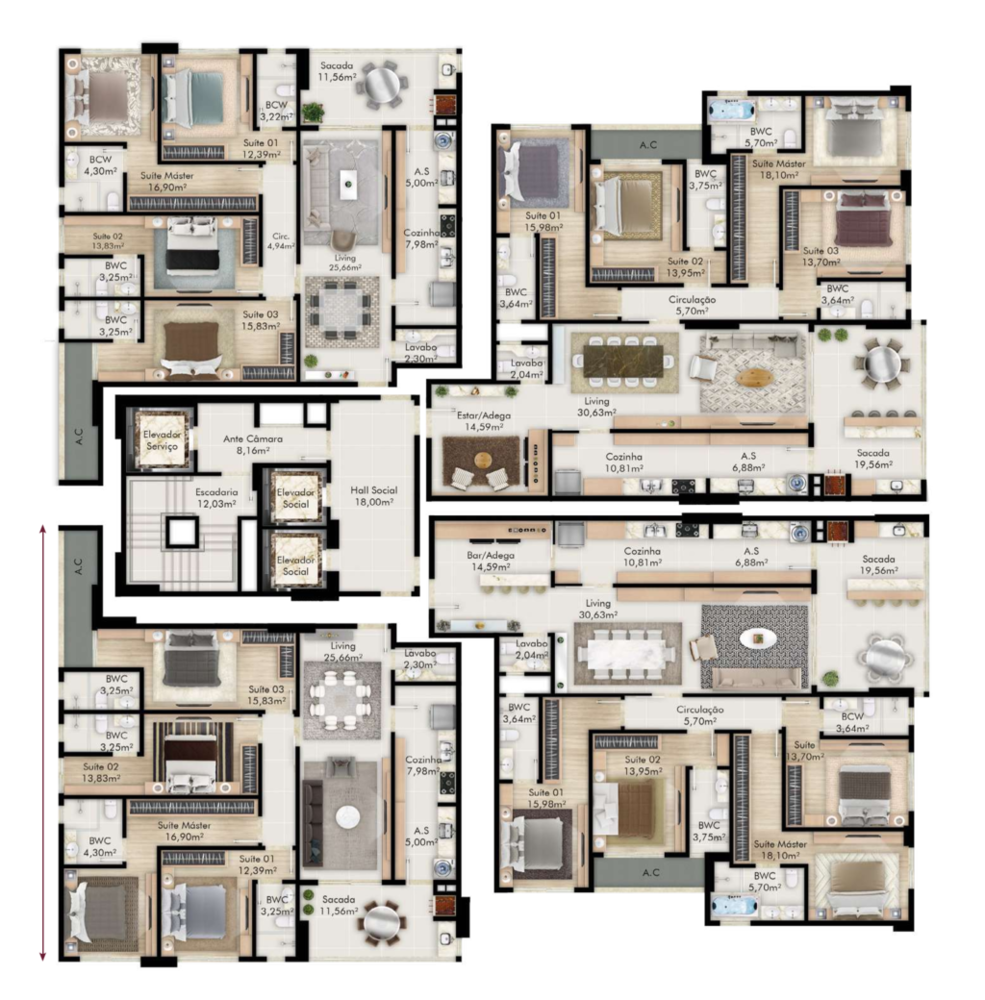 Apartamento à venda com 4 quartos, 154m² - Foto 12