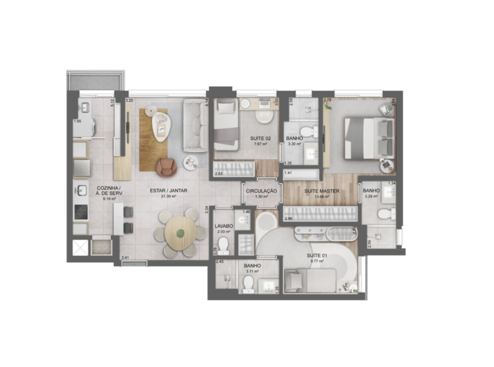 Apartamento, 2 quartos, 72 m² - Foto 13