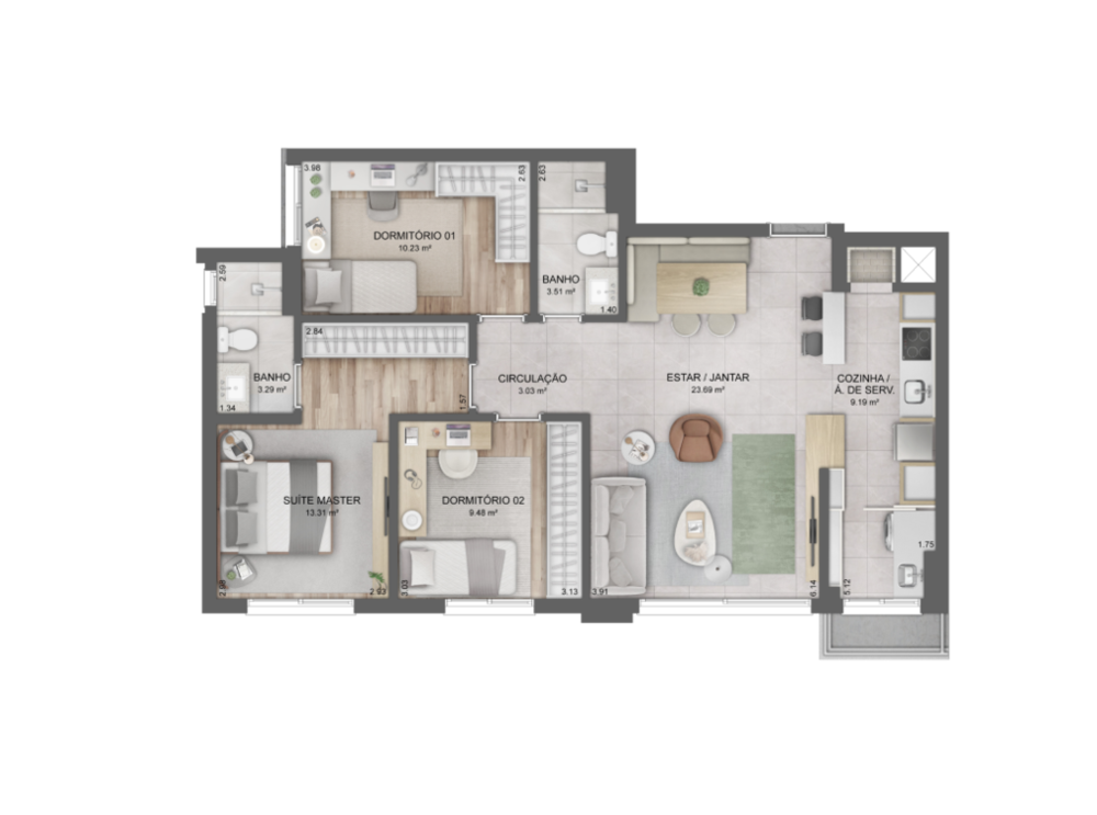 Apartamento, 2 quartos, 72 m² - Foto 10