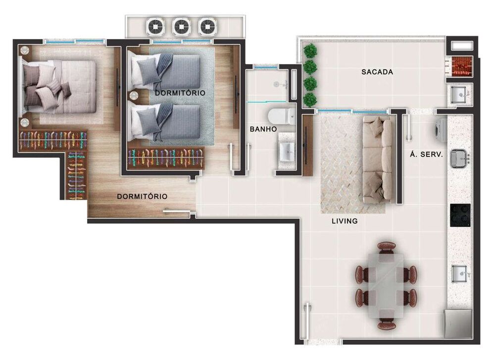 Apartamento à venda com 2 quartos, 68m² - Foto 6