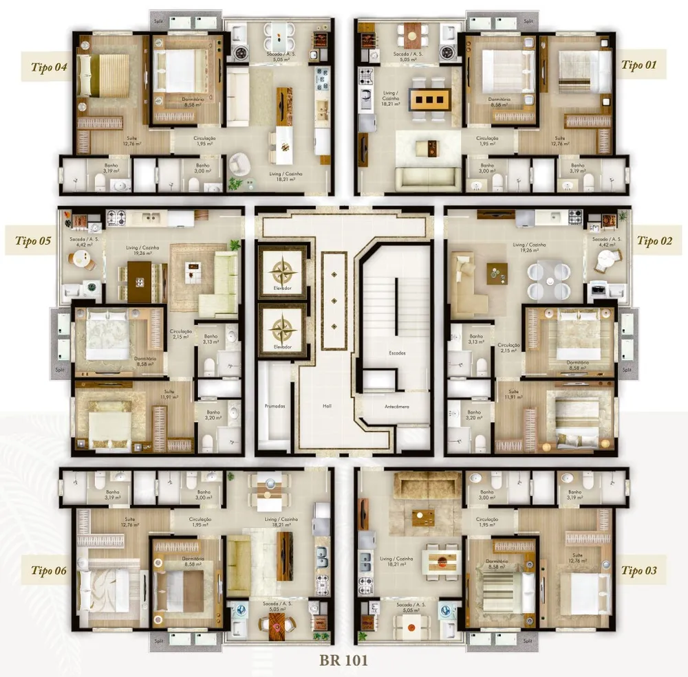 Apartamento, 2 quartos, 64 m² - Foto 1
