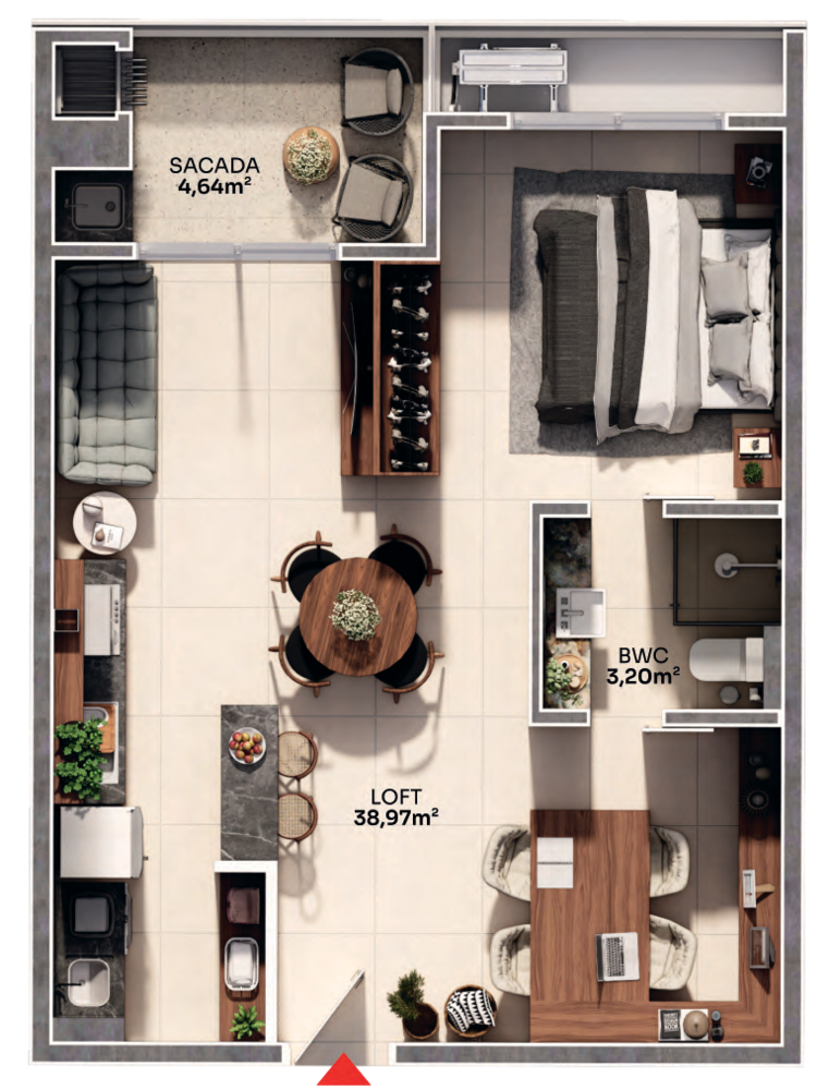 Apartamento à venda com 1 quarto, 111m² - Foto 11