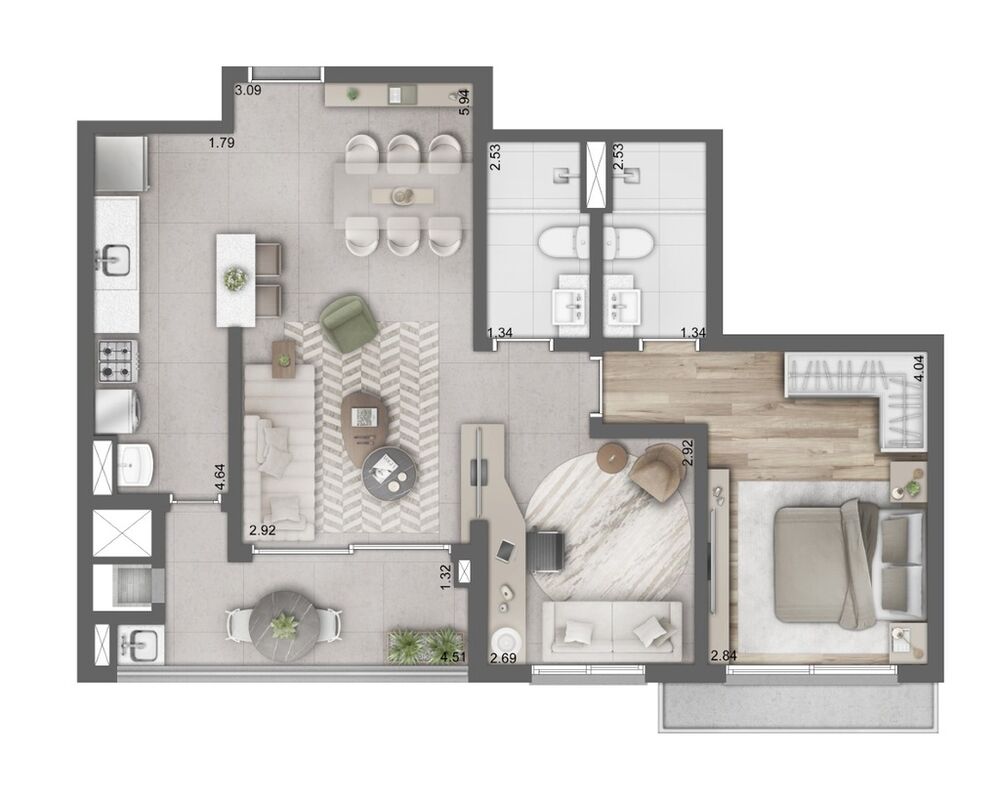 Apartamento à venda com 2 quartos, 67m² - Foto 11