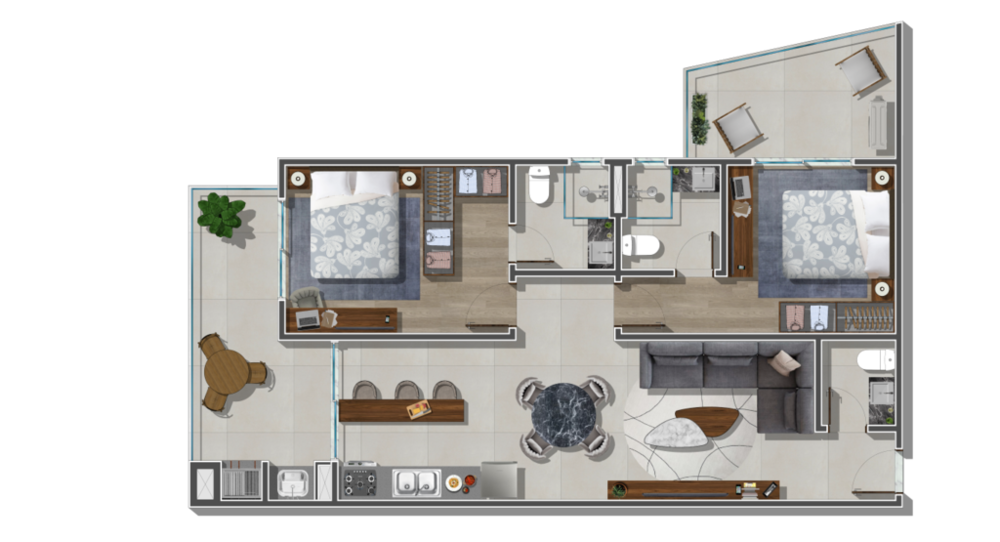 Apartamento à venda com 2 quartos, 95m² - Foto 7
