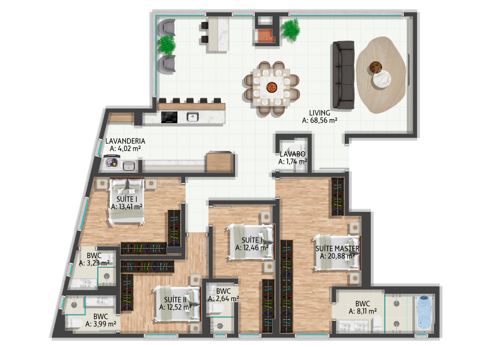 Apartamento, 4 quartos, 148 m² - Foto 2