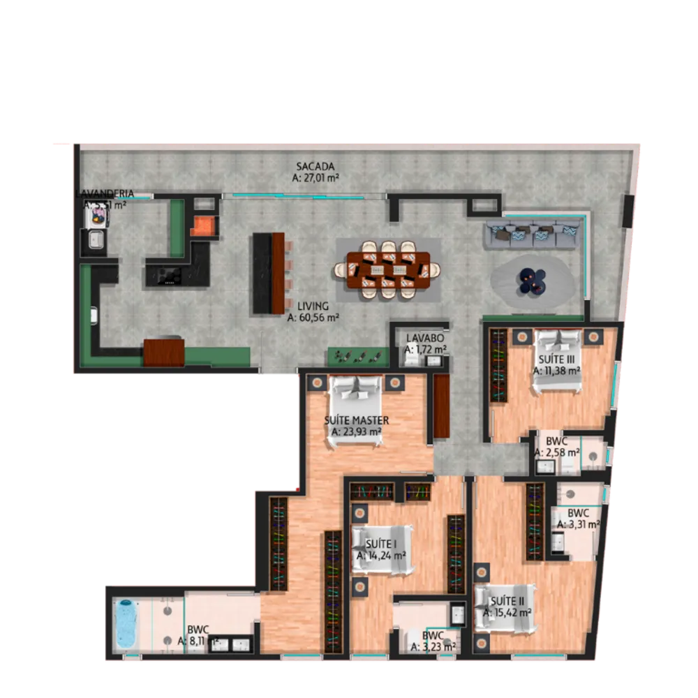 Apartamento, 4 quartos, 148 m² - Foto 8