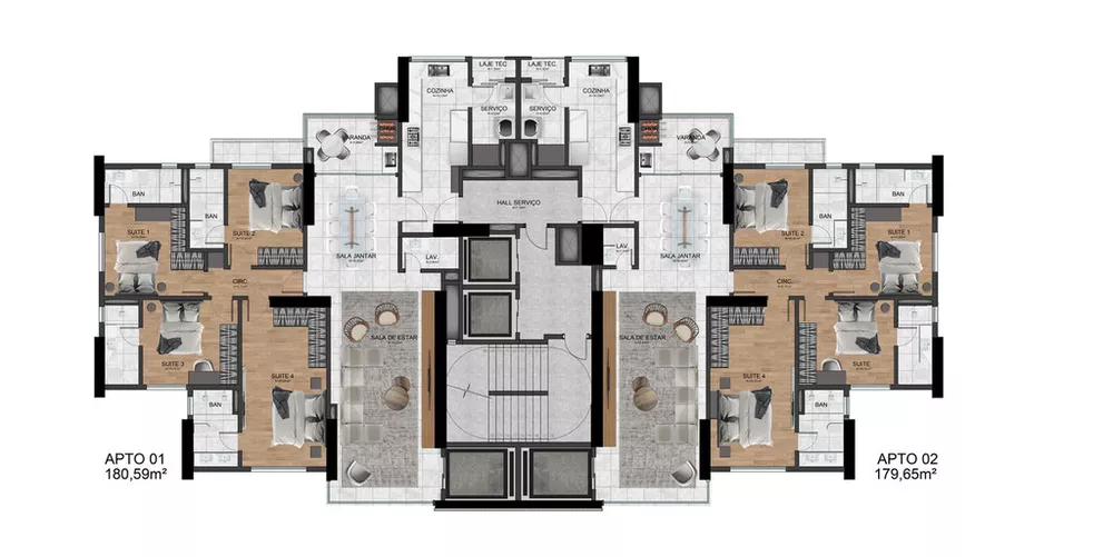 Cobertura, 6 quartos, 361 m² - Foto 12