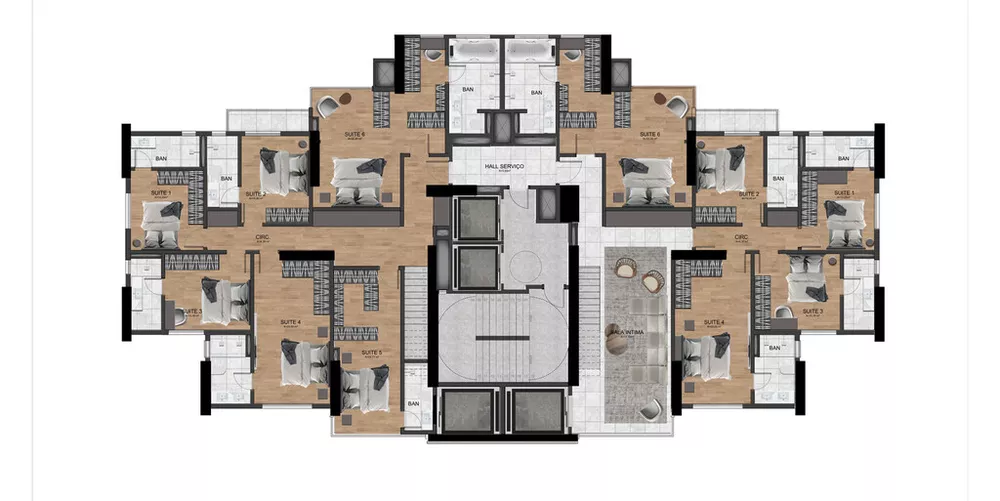 Cobertura, 6 quartos, 361 m² - Foto 11