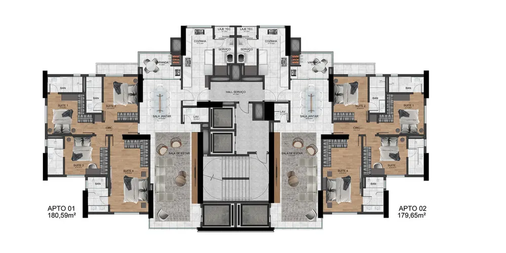 Cobertura, 6 quartos, 361 m² - Foto 17