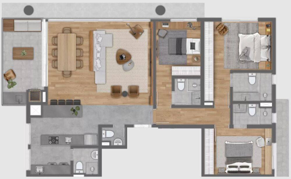 Apartamento, 3 quartos, 200 m² - Foto 3