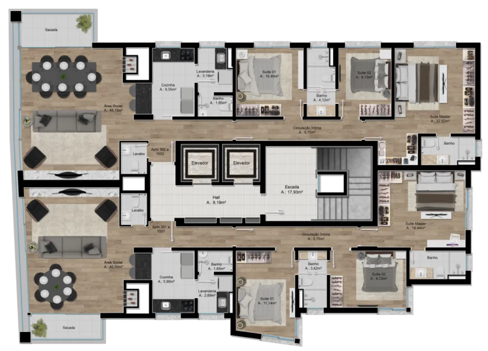 Apartamento, 3 quartos, 178 m² - Foto 11