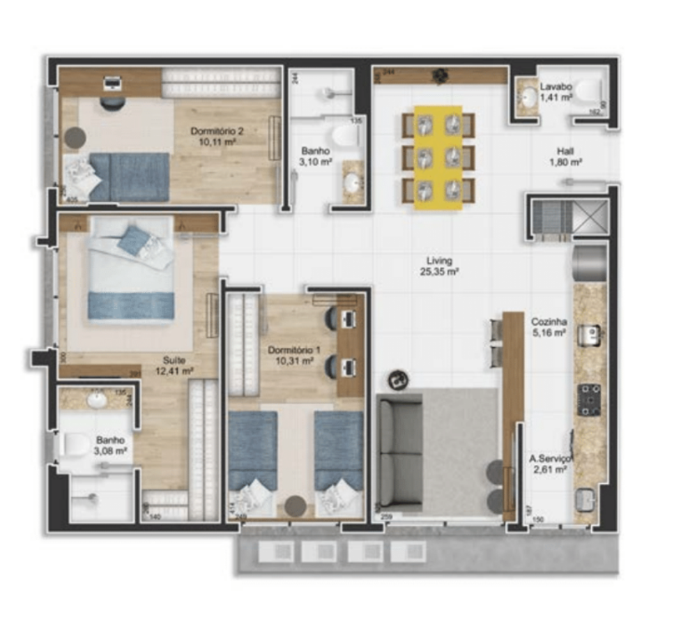 Apartamento, 3 quartos, 88 m² - Foto 5