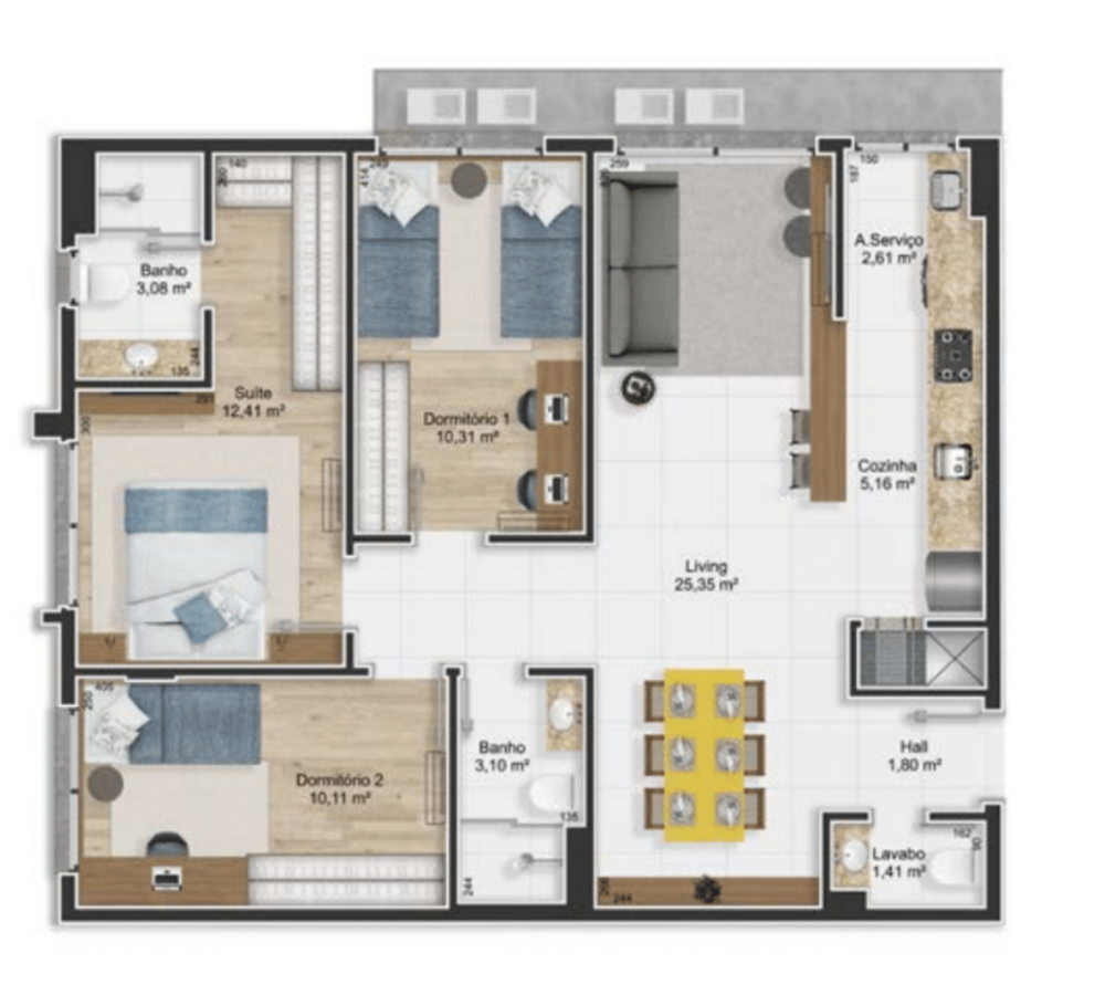 Apartamento, 3 quartos, 88 m² - Foto 6