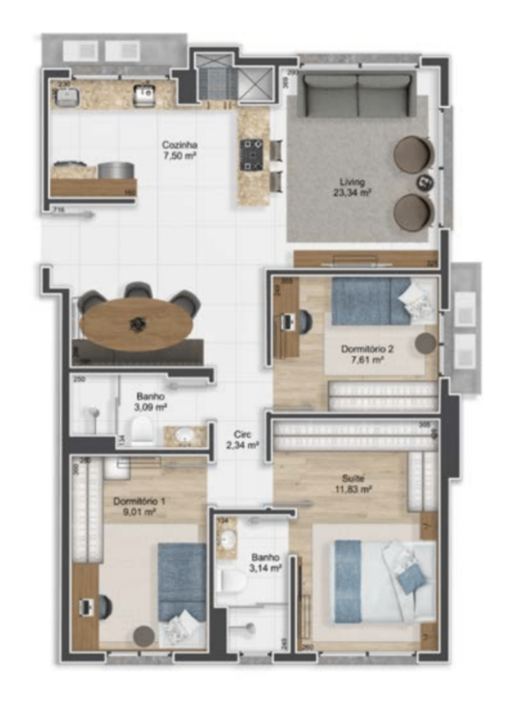 Apartamento, 3 quartos, 88 m² - Foto 8