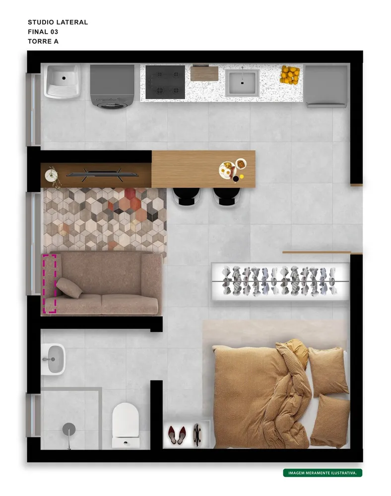 Apartamento, 1 quarto, 24 m² - Foto 10