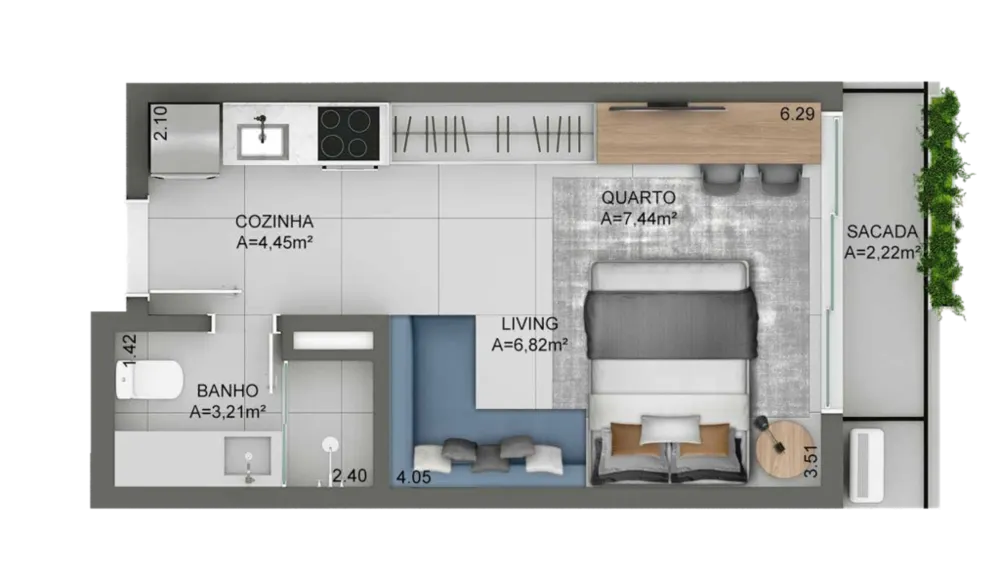 Apartamento, 1 quarto, 27 m² - Foto 8