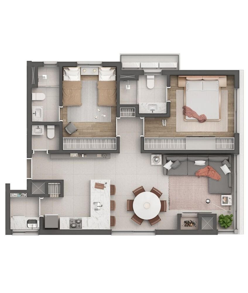 Apartamento à venda com 2 quartos, 96m² - Foto 3