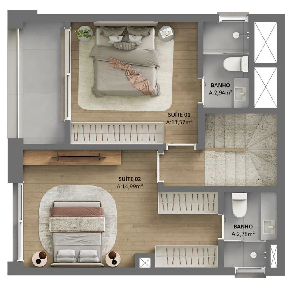 Cobertura, 2 quartos, 103 m² - Foto 8