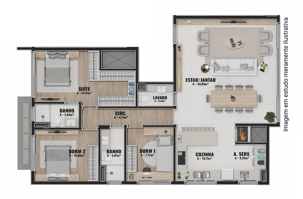 Apartamento, 3 quartos, 137 m² - Foto 10