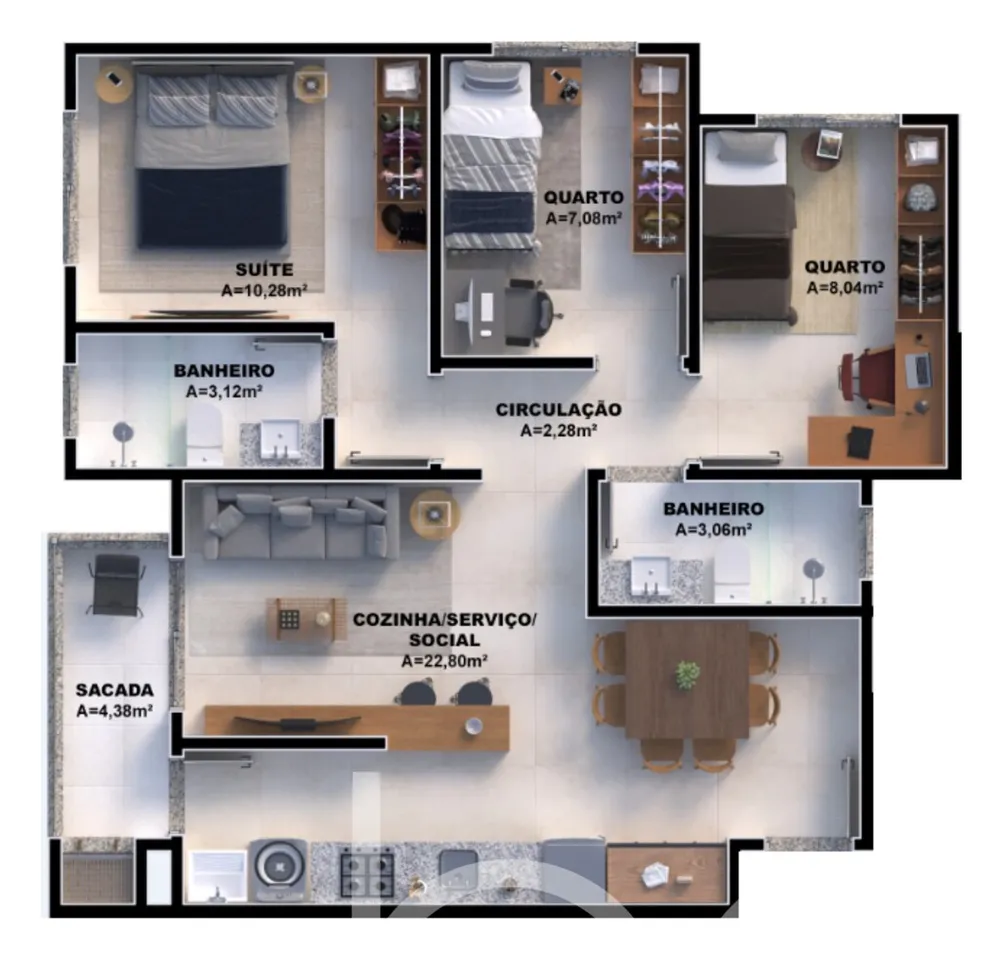 Apartamento, 2 quartos, 64 m² - Foto 7