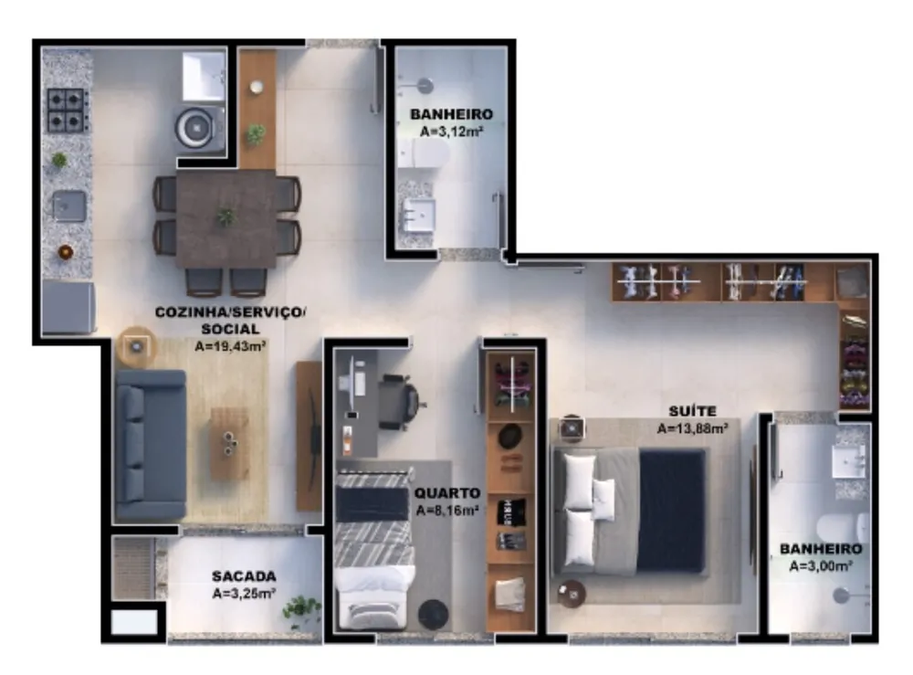 Apartamento, 2 quartos, 64 m² - Foto 6