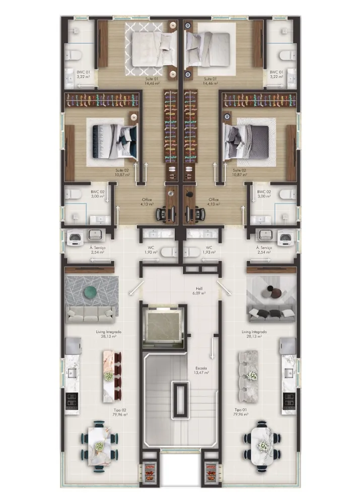 Apartamento, 2 quartos, 79 m² - Foto 4