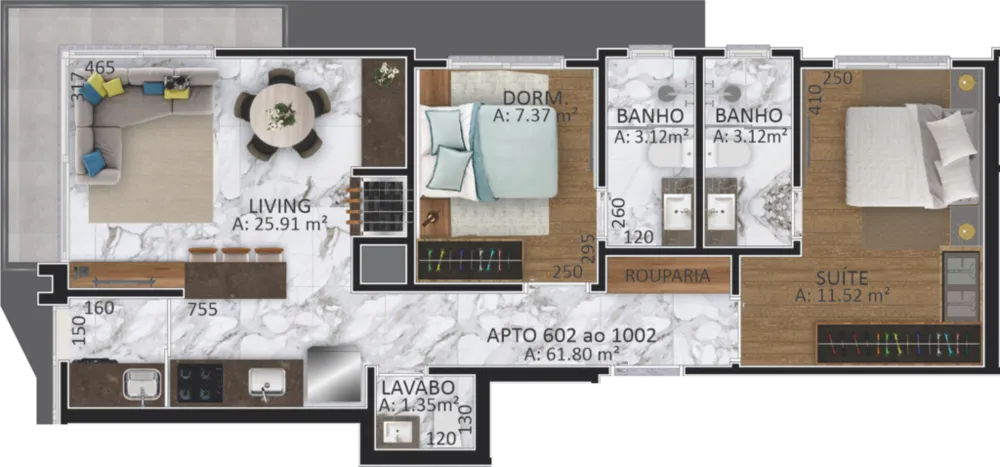 Apartamento, 2 quartos, 71 m² - Foto 10